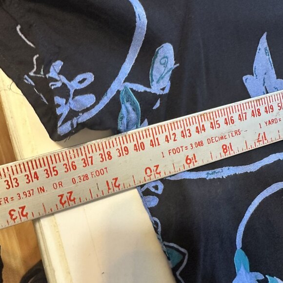 California Krush Womens Skirt Set Button Up Blouse Rayon Large Vtg 90s Black - Picture 8 of 8